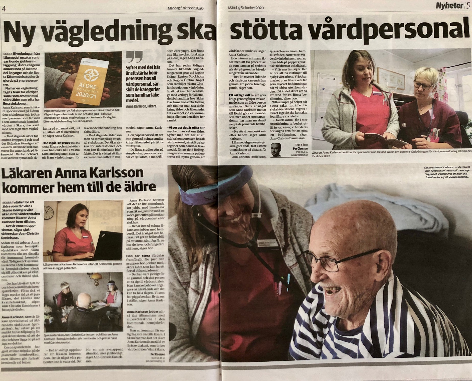 Anna Juthage i Skaraborgs läns tidning